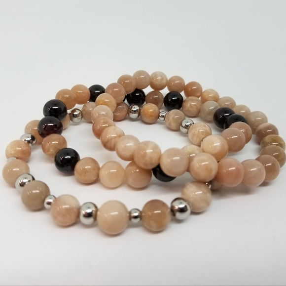 NEW "Inspire" Sunstone and Garnet Stacking Bracelets, OS, $20 each or 3 for $50 - Picture 4 of 10